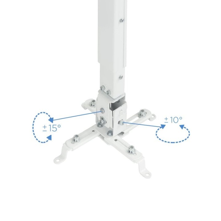 TooQ Soporte Proyector Universal Inclinable Techo Blanco