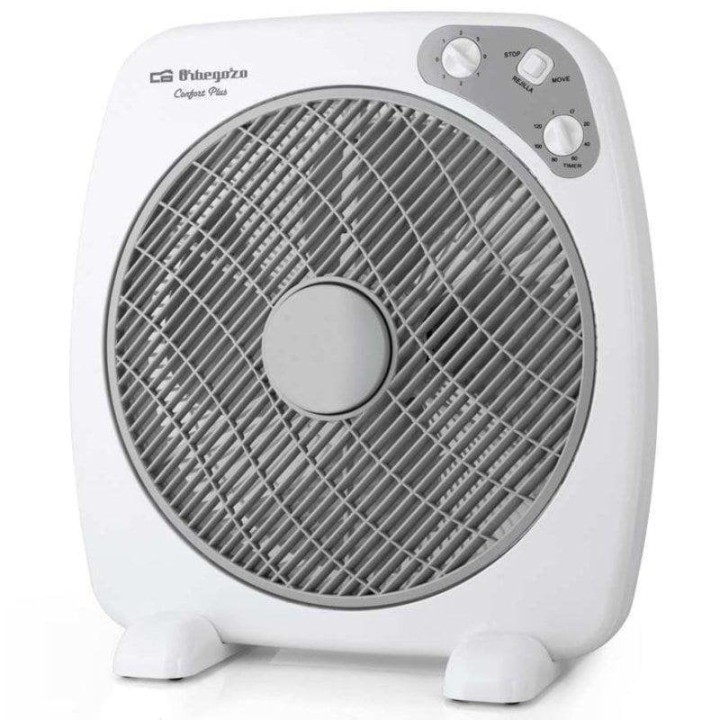 Ventilador de Suelo Orbegozo BF 0140 60W 3 Velocidades Difusor Rotativo Temporizador Silencioso