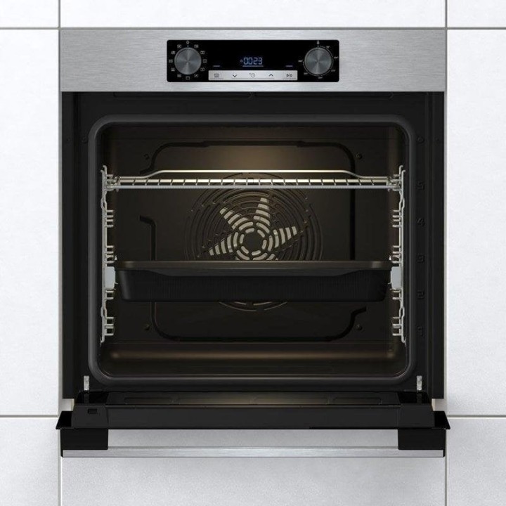 Horno Multifunción Hisense BI62216AX 77L 60cm Hidrolítico A Función Pizza Grill Inox