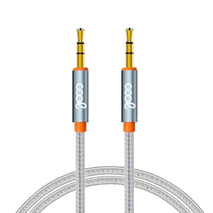 Cool Cable Jack 3.5mm Macho/Macho 1m Nylon Plateado