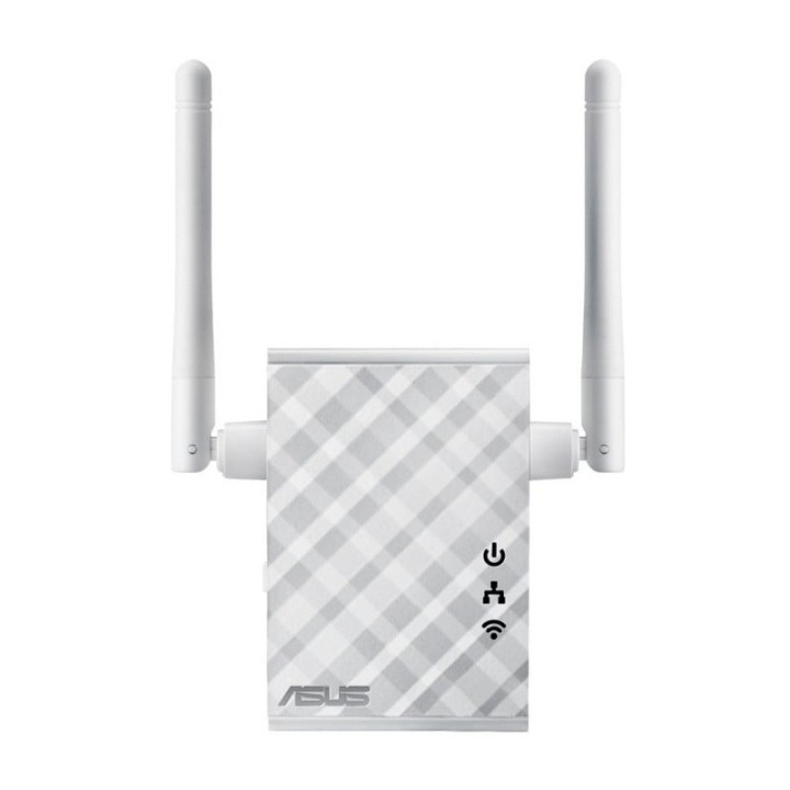 Repetidor Wi-Fi ASUS RP-N12 N300 2.4GHz 2 Antenas Externas MIMO WPA2 WPS LAN