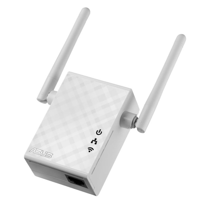 Repetidor Wi-Fi ASUS RP-N12 N300 2.4GHz 2 Antenas Externas MIMO WPA2 WPS LAN