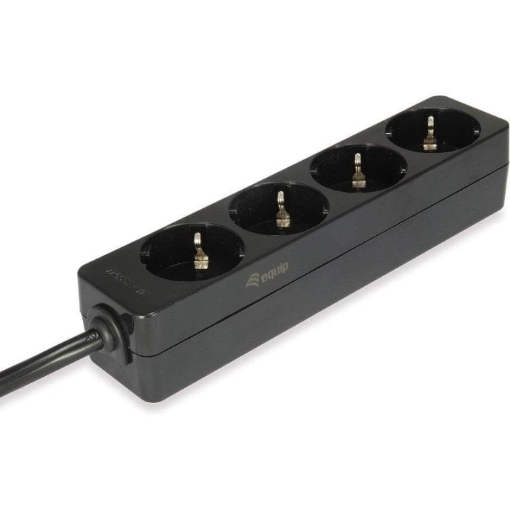 Equip Regleta 4 Tomas Shucko Toma IEC 1.1m Negro