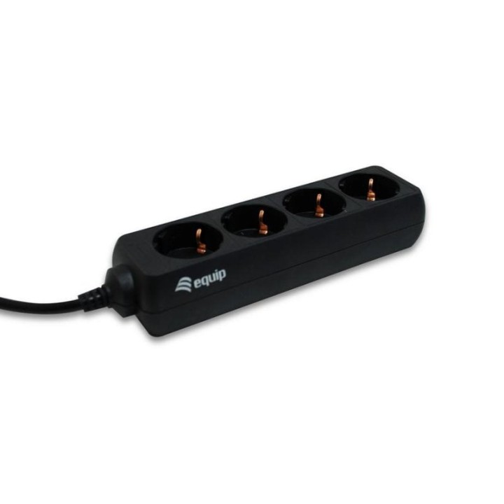Equip Regleta 4 Tomas Shucko Toma IEC 1.1m Negro