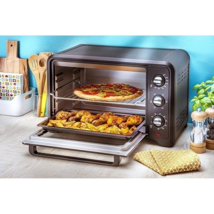 Horno Sobremesa Moulinex Optimo OX464810 33L 54cm con Grill y Temporizador Negro