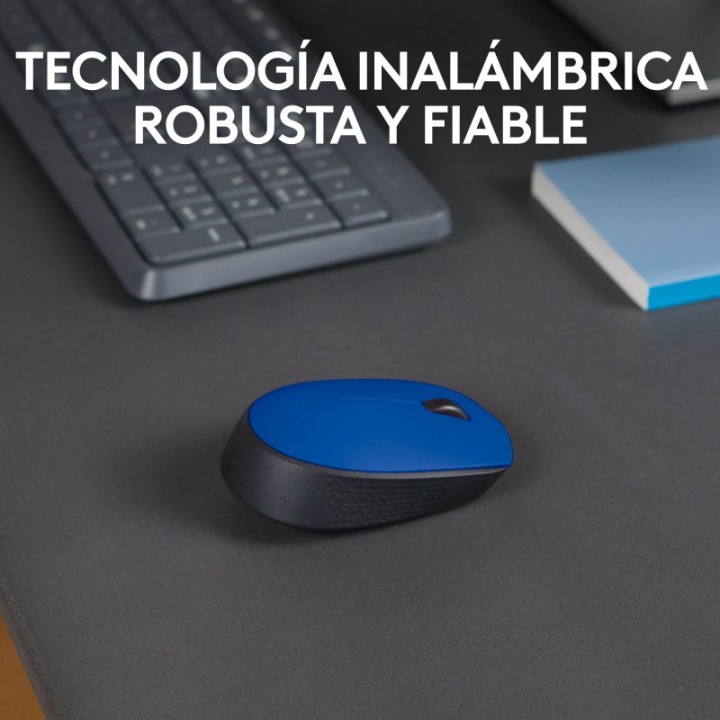 Logitech M171 Ratón Inalámbrico Azul