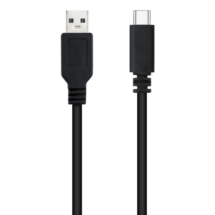 Nanocable USB-A/M a USB-C/M 0.5m Negro (10.01.2100)