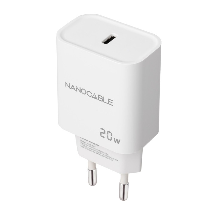 Cargador de Pared Nanocable 1xUSB-C Blanco (10.10.2005)