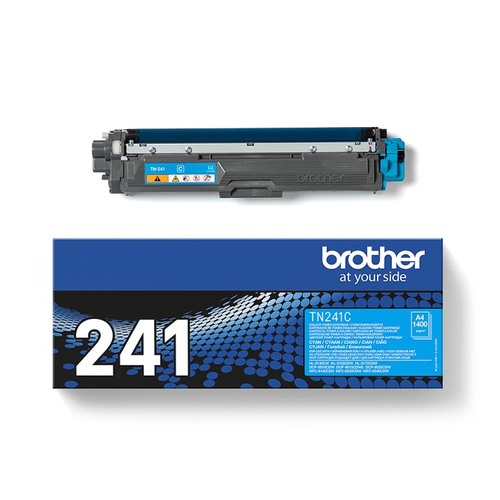 Toner BROTHER Impresión LED Cian 1400 páginas (TN-241C)
