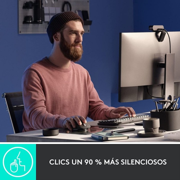 Logitech MX Master 3S Performance Ratón Inalámbrico 8000 DPI Blanco