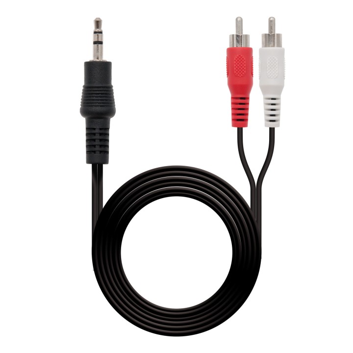 Nanocable Audio 3.5mm/M a 2xRCA/M 5m Negro (10.24.0305)