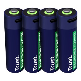 Pilas Recargables Trust AA Azul 4 Unidades (25631)