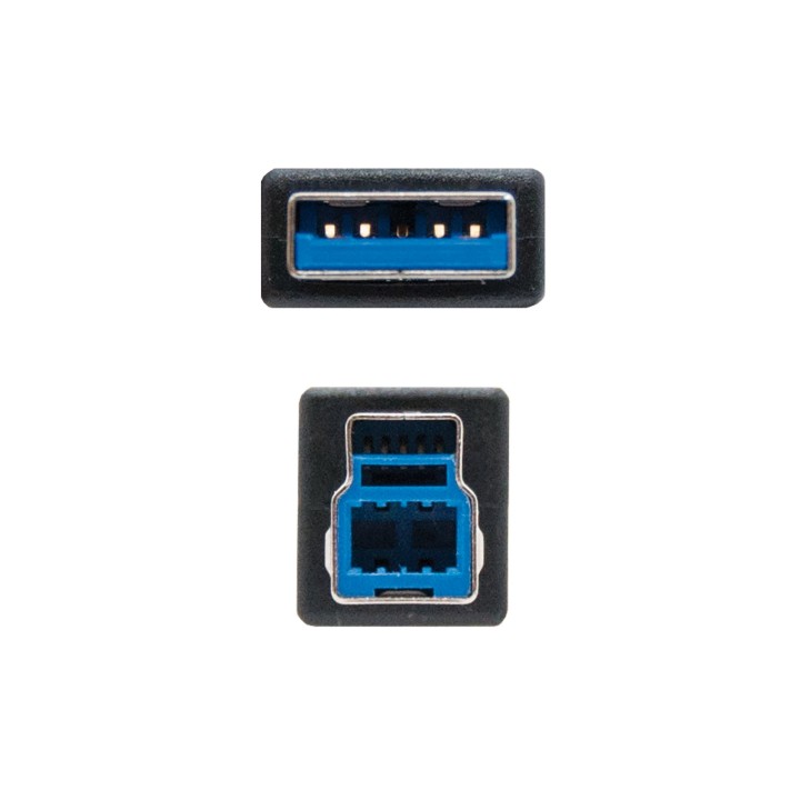 Nanocable USB-A/M a USB-B/M 2m Negro (10.01.0802-BK)