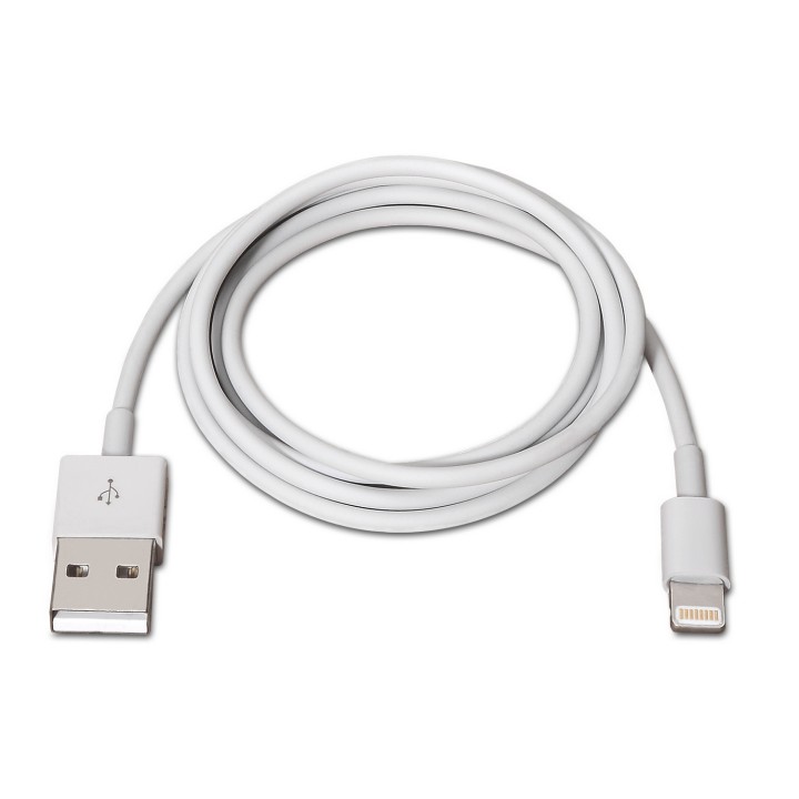 Cable AISENS Lightning/M a USB-A/M 2m Blanco(A102-0036)
