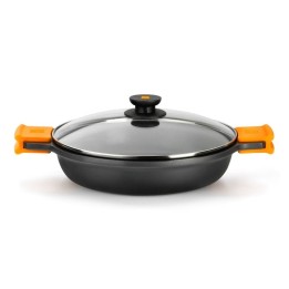 BRA Efficient Cacerola Baja con Tapa 36cm Aluminio Fundido
