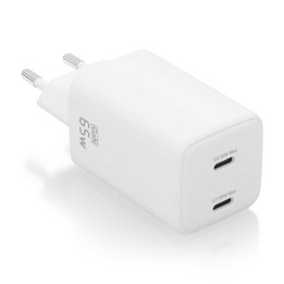 Cargador AISENS 2xUSB-C 65W Blanco (ASCH-65W2P039-W)