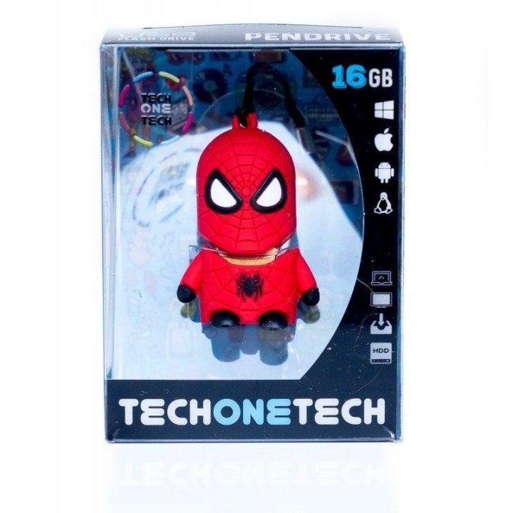 Memoria USB Tech One Tech TEC5501-32 32 GB USB 2.0 Negro Rojo