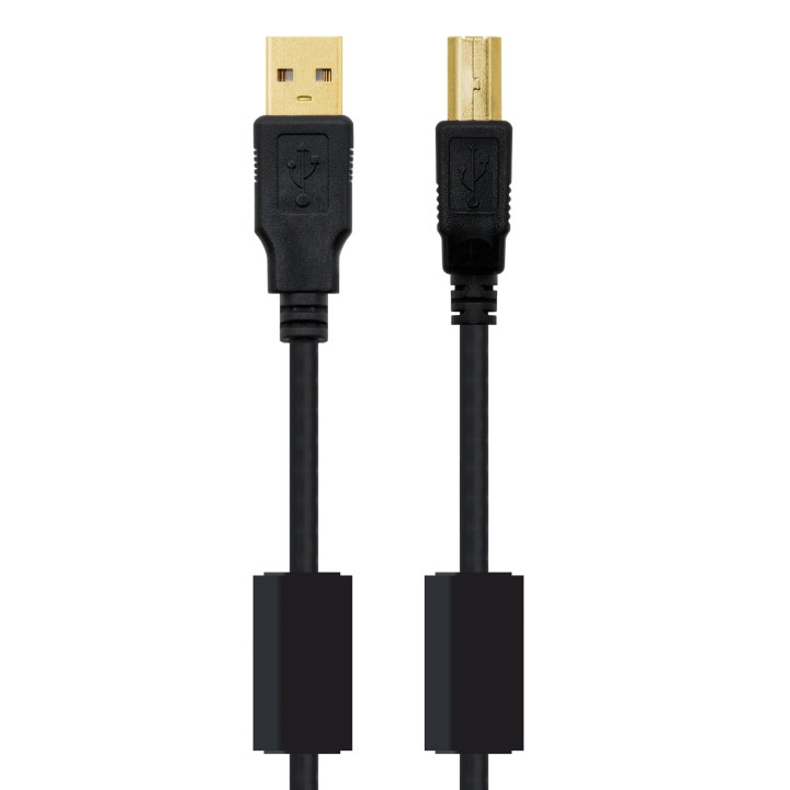Nanocable USB-A/M a USB-B/M 3m Negro (10.01.1203)