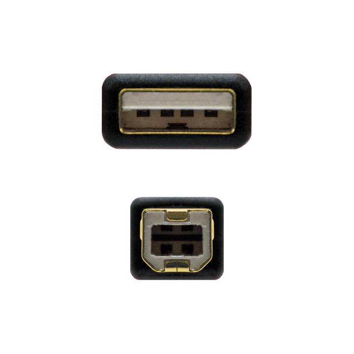 Nanocable USB-A/M a USB-B/M 3m Negro (10.01.1203)
