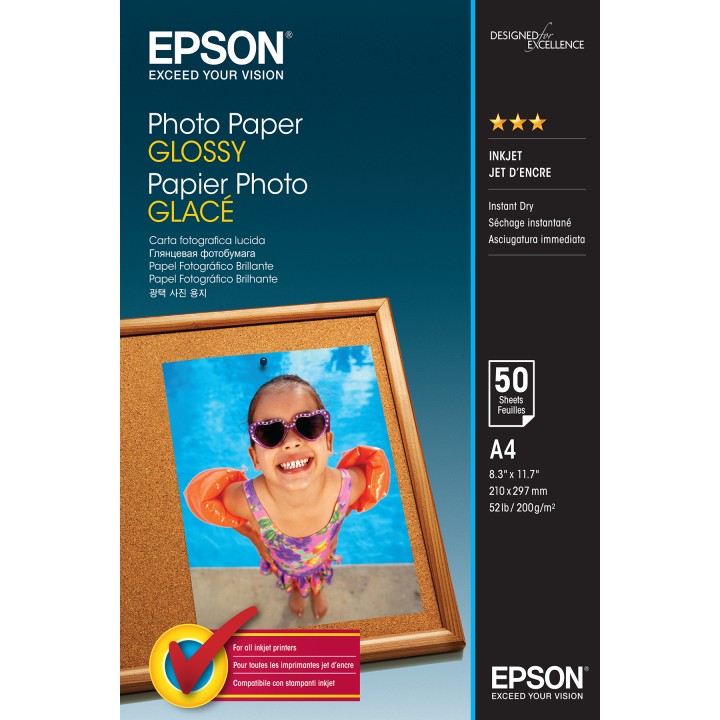 Papel Epson Photo Glossy A4 50 Hojas (C13S042539)