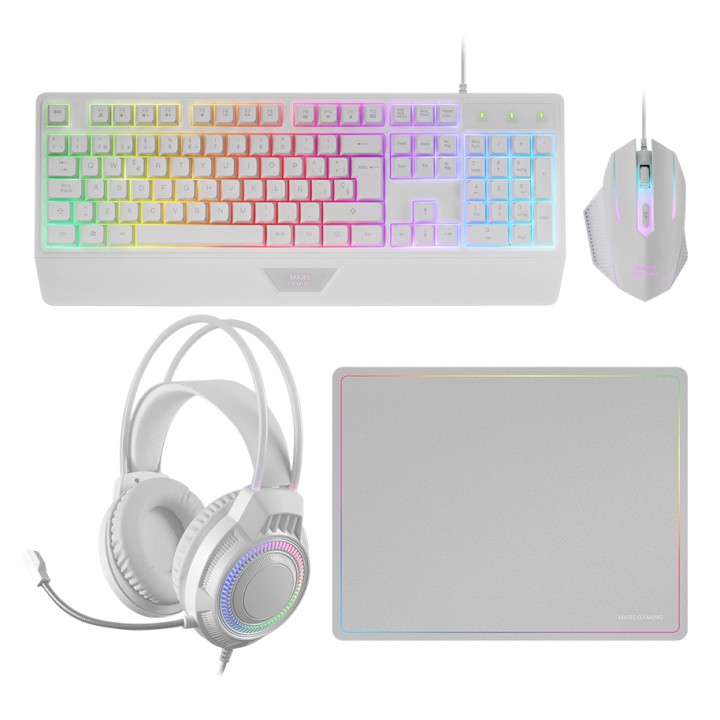Kit Mars Gaming T+Ratón+Auric+Alfombrilla(MCP124PROWES)