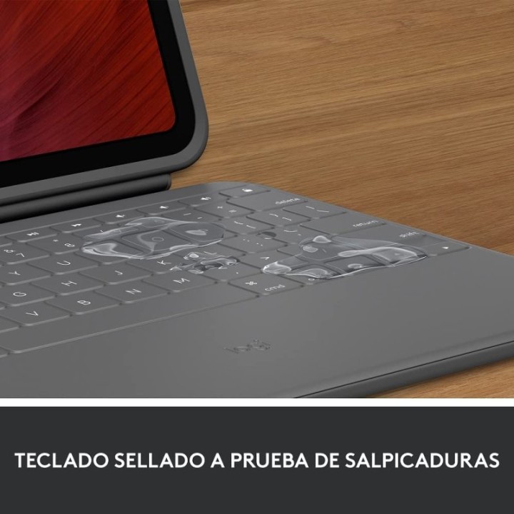 Logitech Rugged Folio Funda con Teclado Gris Oxford para iPad 10th Generación