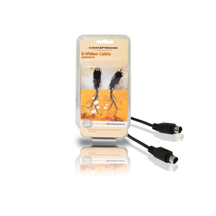 Cable CONCEPTRONIC S-Video 1,8m Negro (CLSVIDEO18)