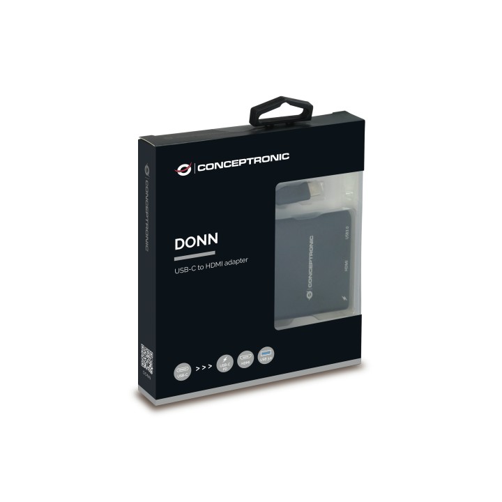 Adaptador CONCEPTRONIC USB-C a HDMI/USB-A/C (DONN01B)
