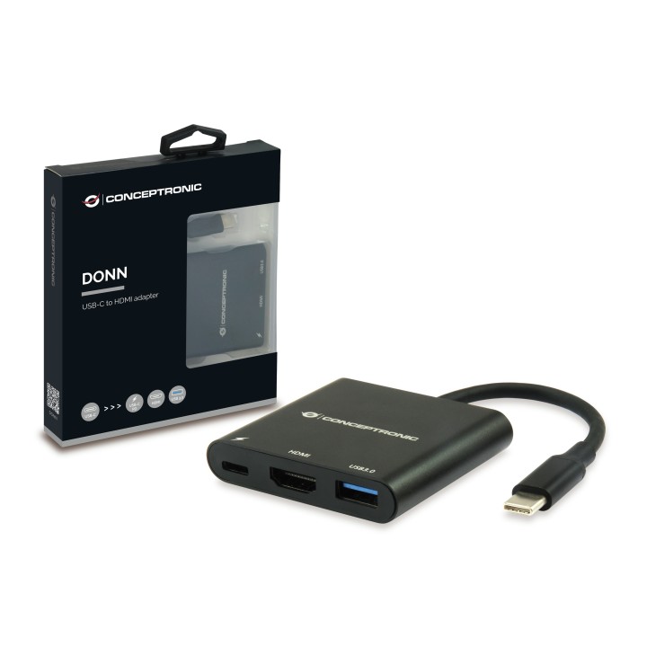 Adaptador CONCEPTRONIC USB-C a HDMI/USB-A/C (DONN01B)