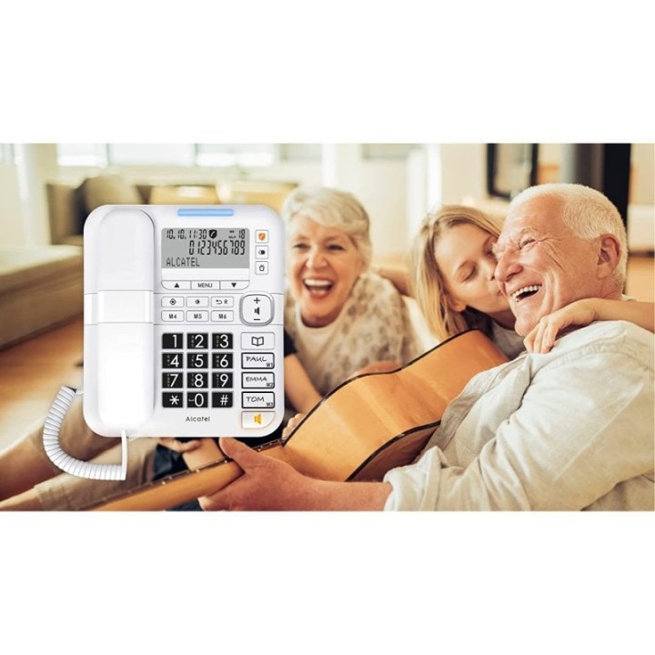 Alcatel TMAX 70 Teléfono de Sobremesa para Mayores Blanco
