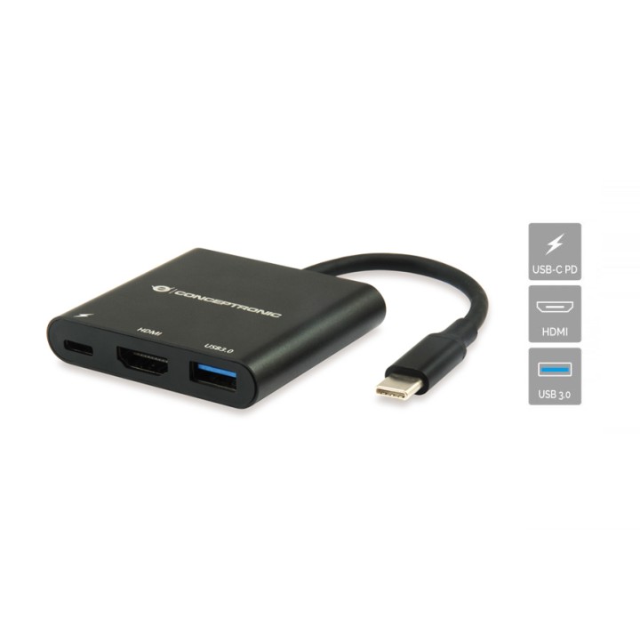 Adaptador CONCEPTRONIC USB-C a HDMI/USB-A/C (DONN01B)