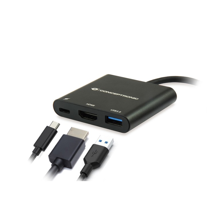 Adaptador CONCEPTRONIC USB-C a HDMI/USB-A/C (DONN01B)