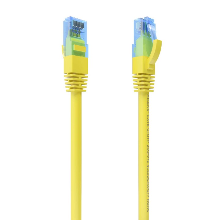 Cable AISENS RJ45 Cat6 UTP CCA 30cm Amarillo(A135-0830)
