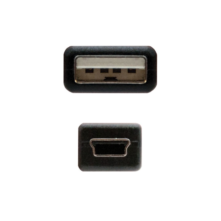 Nanocable USB-A/M a Mini USB/M 0.5m Negro (10.01.0400)