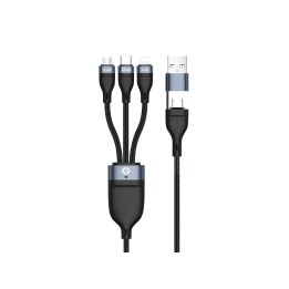 Cable CONCEPTRONIC USB-C/M 3en1 1.5m Negro (ETTA05B15)