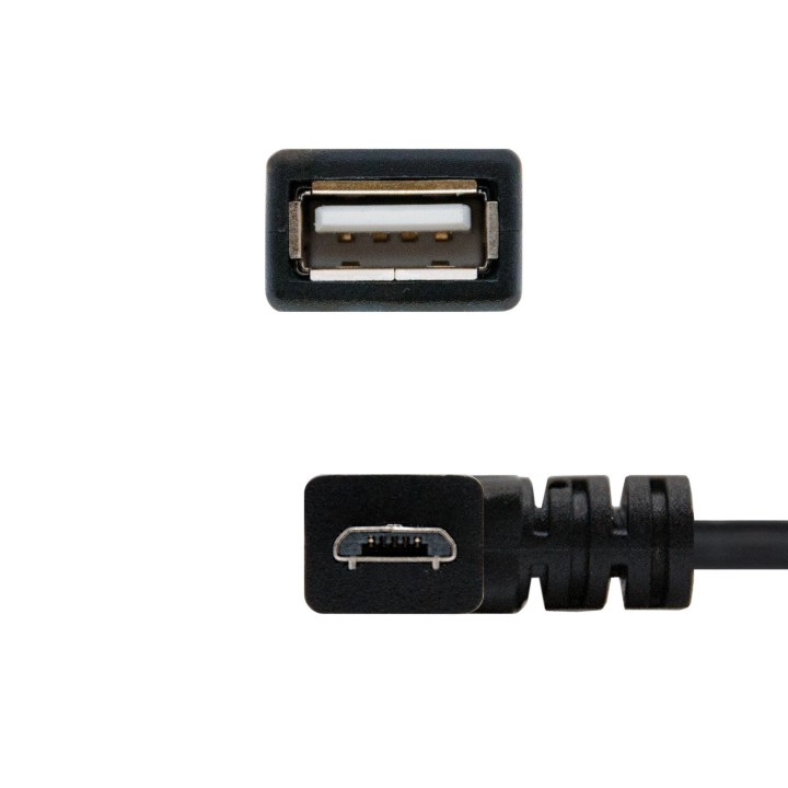 Nanocable mUSB-B/M a USB-A/H 15cm Negro (10.01.3600)
