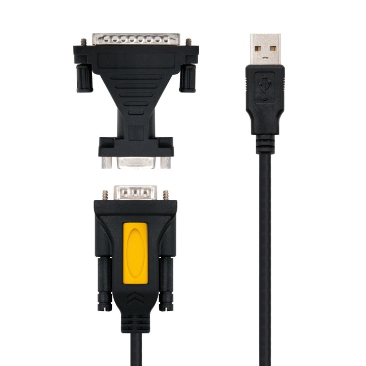 Nanocable USB-A/M a DB9/DB25 1.8m Negro (10.03.0002)