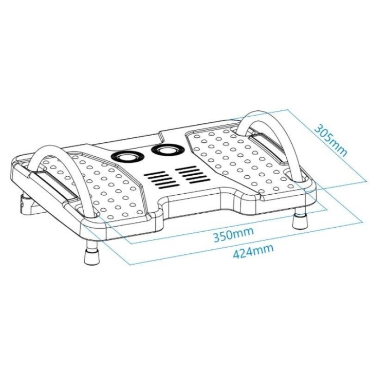 Reposapiés TooQ TQFR0601-G Ajustable en Inclinación Gris