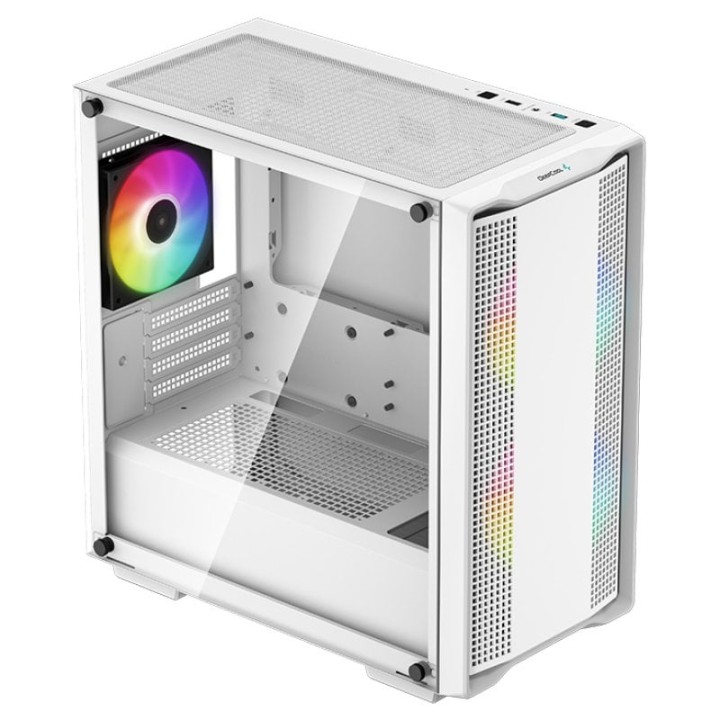 DeepCool CC360 ARGB Mid Tower MATX Cristal Templado USB 3.0 Blanca