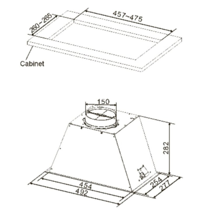 Cata GT Plus 45 X /M Campana Integrable 45cm Acero Inoxidable