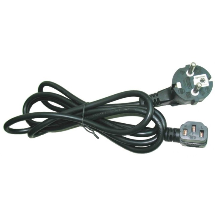 Gembird PC-186A-VDE Cable de Alimentación VDE Schuko Macho a C13 1.8m Negro