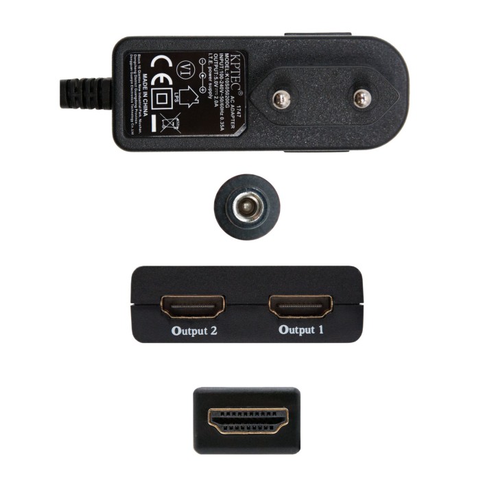 Nanocable HDMI/M a 2xHDMI/H 25cm Negro (10.25.3502)
