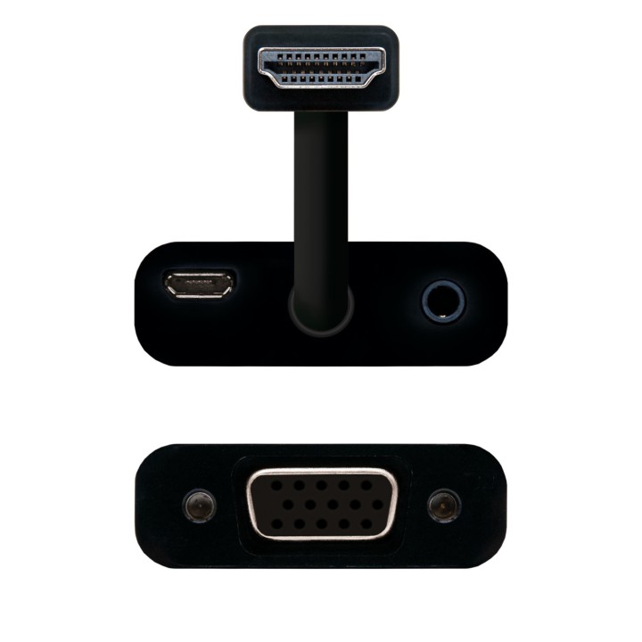 Nanocable HDMI a VGA+Audio 10cm+1.0m (10.16.2001-BK)