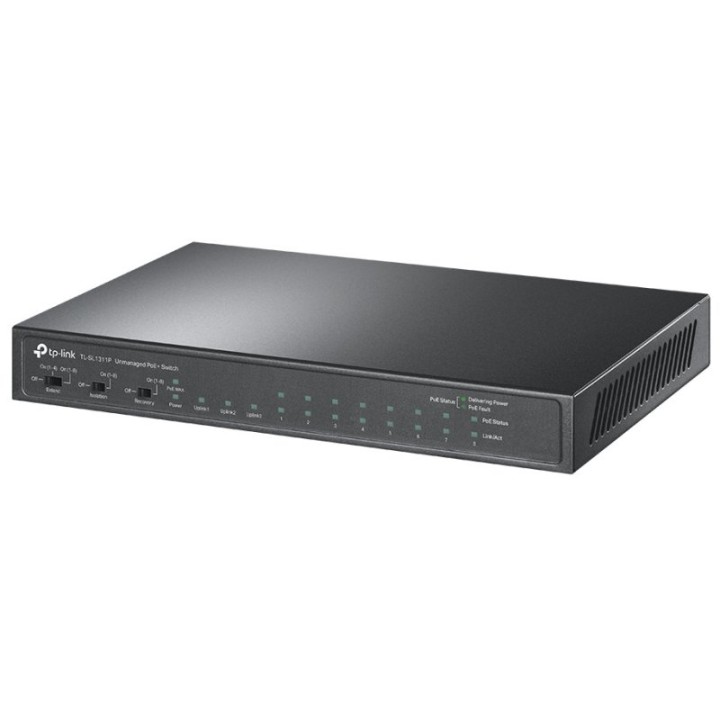 TP-Link TL-SL1311P Switch No Gestionado 8 Puertos Fast Ethernet PoE 2 Puertos Gigabit 1 Puerto SFP
