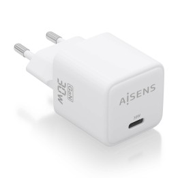 Cargador AISENS GaN 30W 1USB-C Blanco (ASCH-30W1P035-W)