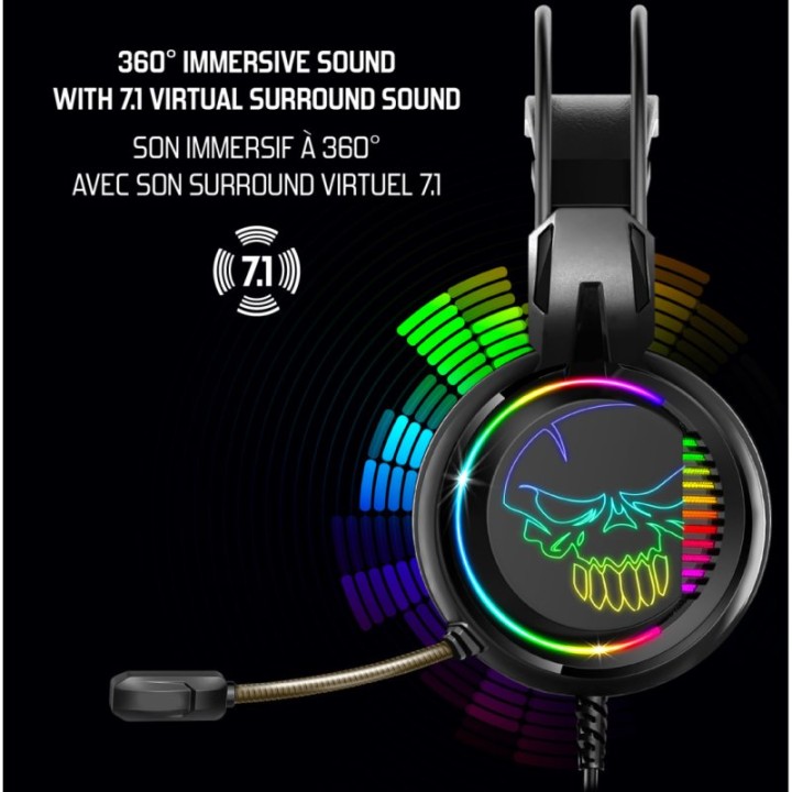 Spirit of Gamer Elite H10 Auricular Gaming RGB 7.1 Negro