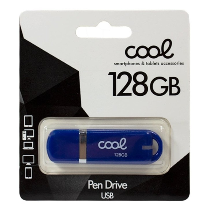 Cool Cover Pen Drive USB 2.0 128GB Azul