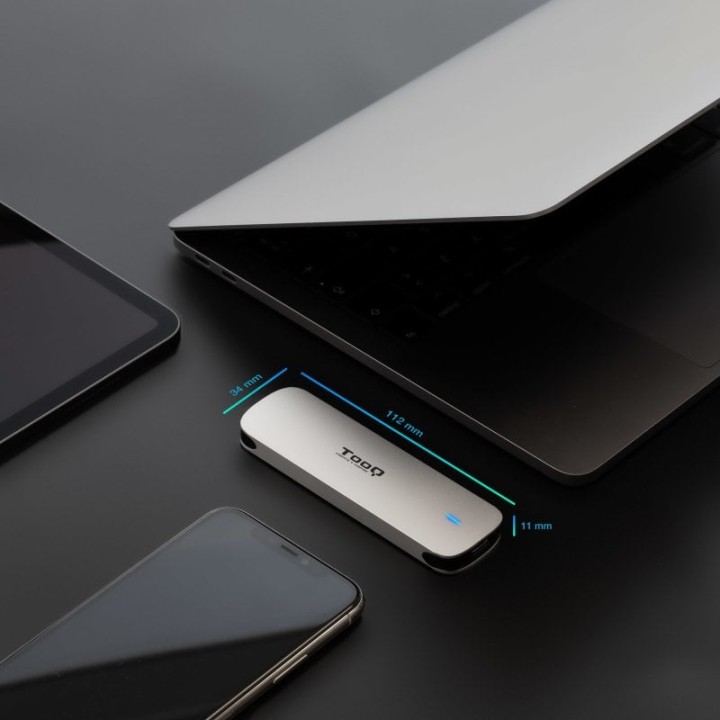 TooQ Caja Externa para SSD M.2 NGFF Plata