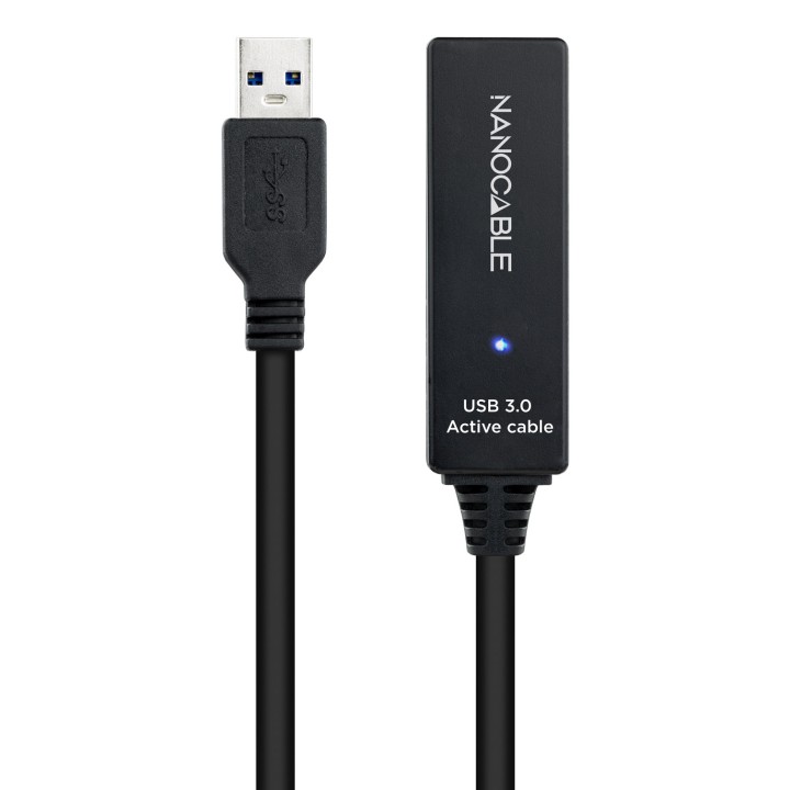Nanocable USB-A/M a USB-A/H 15m Negro (10.01.0313)
