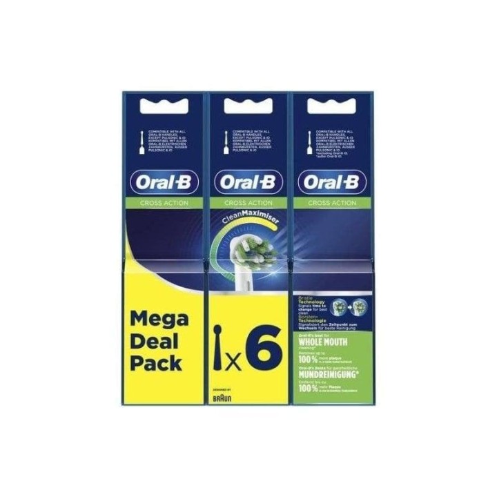 Oral-B Recambio para cepillo dental CrossAction Pack 6 unidades